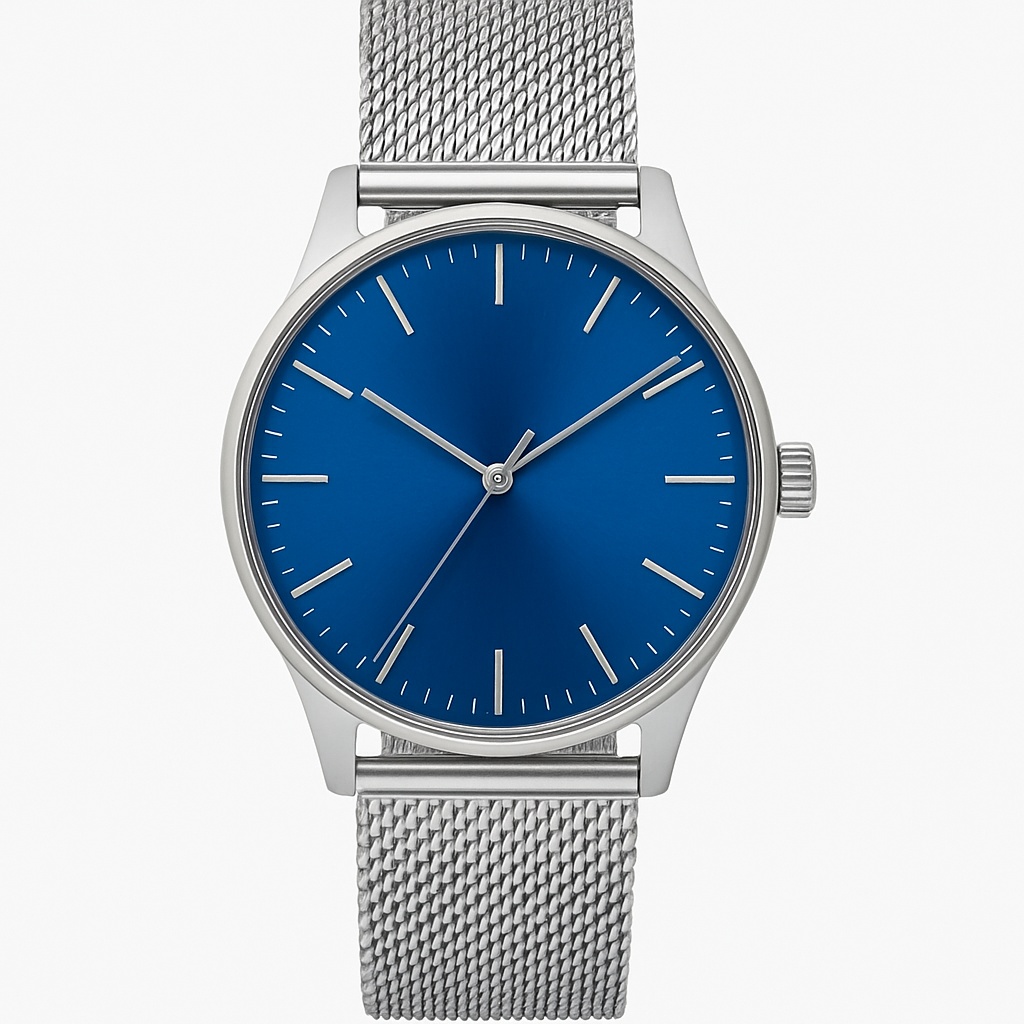 Azurblaues Mesh Zifferblatt - Albrenn Montres