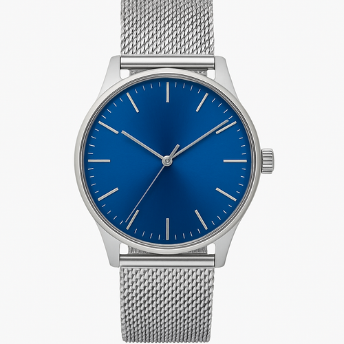 Azurblaues Mesh Zifferblatt - Albrenn Montres
