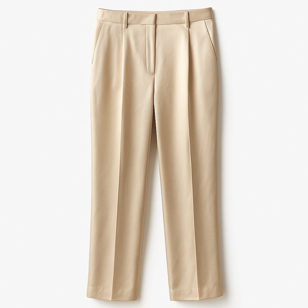 Beige Seidenhose - Albrenn Pantalons