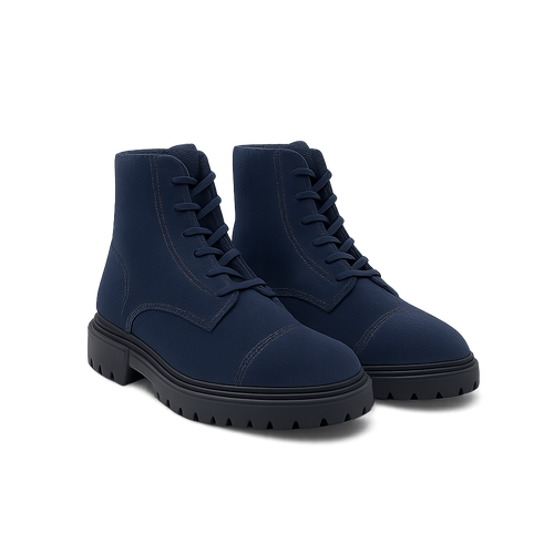 Blau Wildleder Stiefel - Albrenn Chaussures