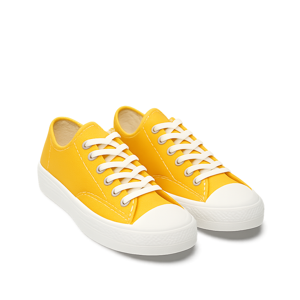 Gelbe Canvas-Sneaker - Albrenn Chaussures