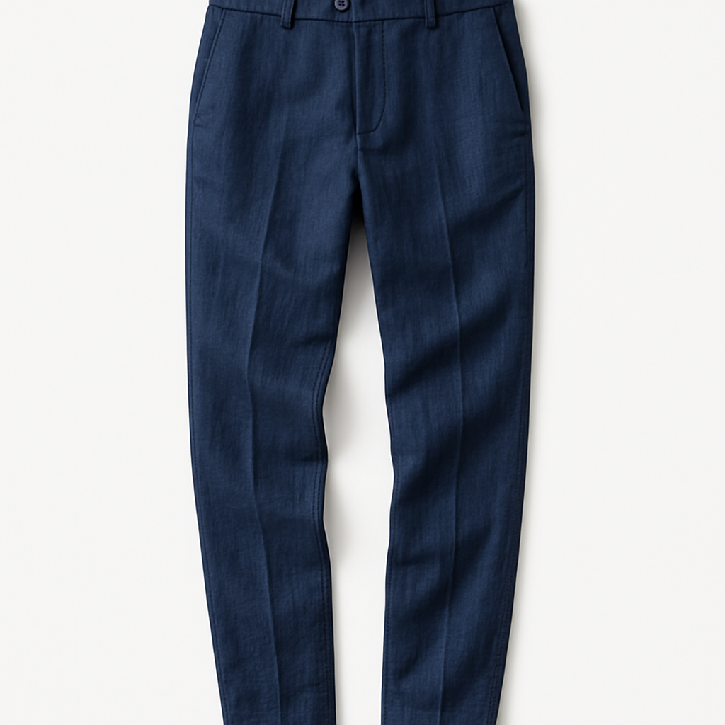Marineblaue Leinenhose - Albrenn Pantalons