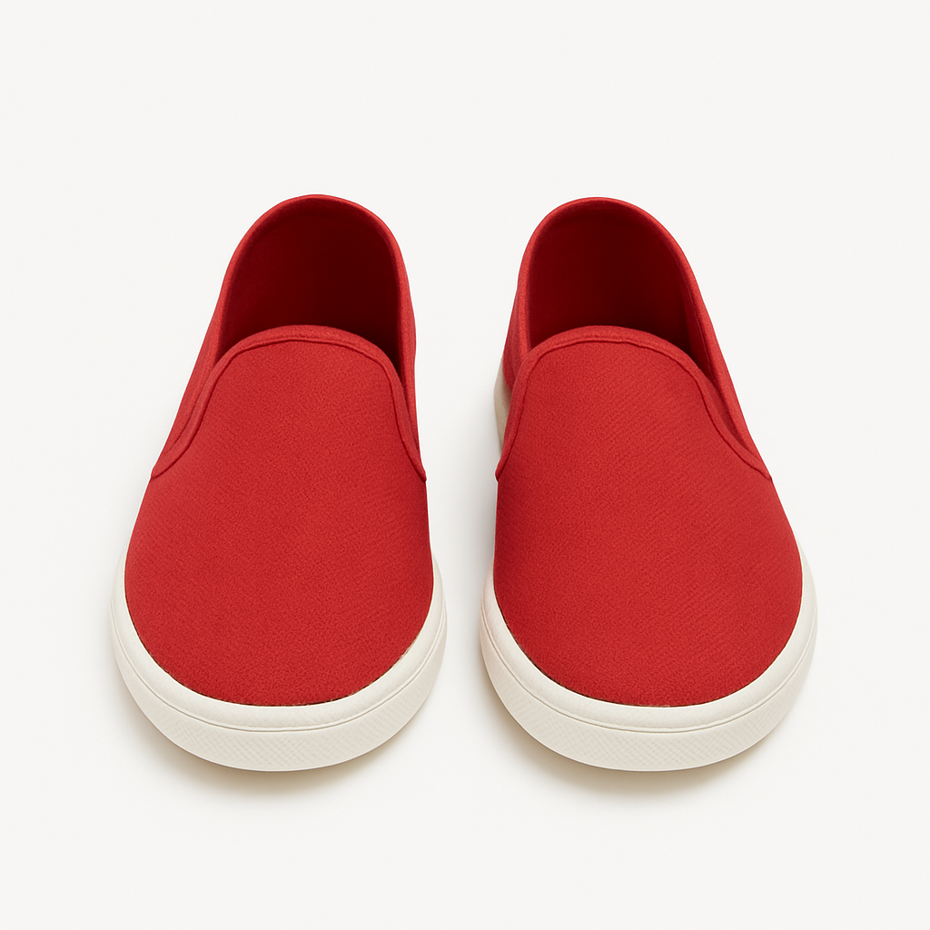 Rote Leinenslipper - Albrenn Chaussures